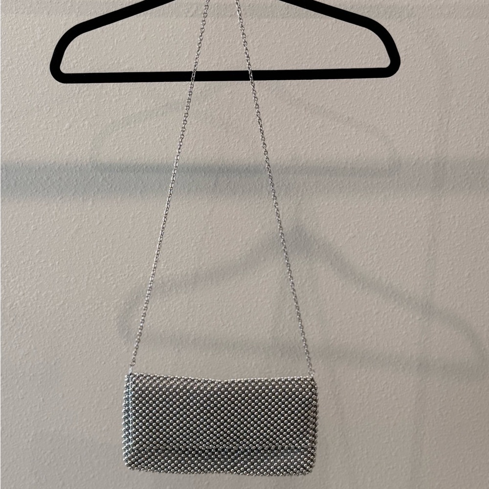 Nine West Silver Mesh Clutch